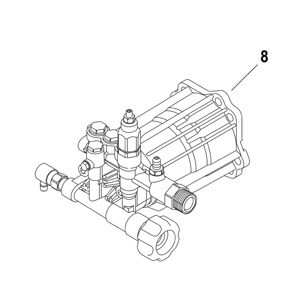 Pump Diagram and Parts List for  Briggs and Stratton Pressure Washer